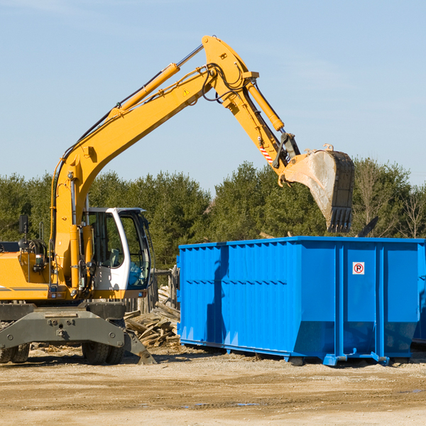 what size residential dumpster rentals are available in Central Pacolet SC